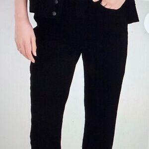 High-Waisted OG Straight Ankle Jeans BLACK sz 16